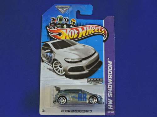 Hot Wheels Volkswagen VW  Scirocco GT 24  ( ZAMAC )  Long Card