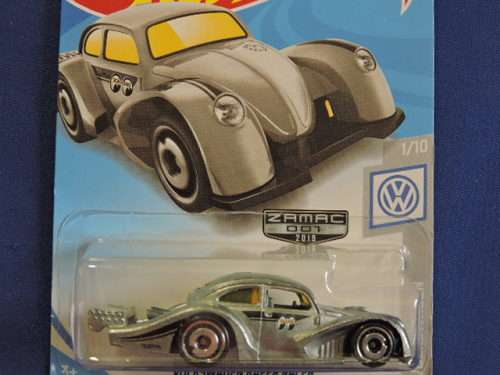 Hot Wheels Volkswagen VW Beetle ( ZAMAC Kafer Racer ) MOONEYES Long Card