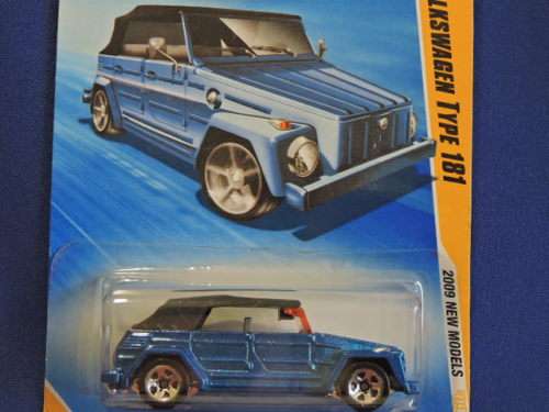 Hot Wheels Volkswagen VW Type 181 ( Blue soft top ) Long Card