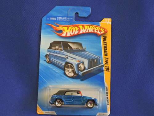 Hot Wheels Volkswagen VW Type 181 ( Blue soft top ) Long Card