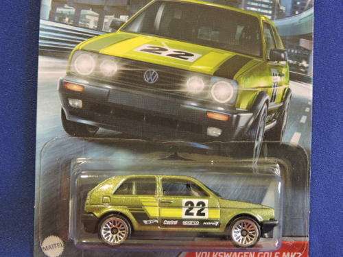 Hot Wheels Volkswagen VW Golf MK2 ( Green #22 )  Long Card