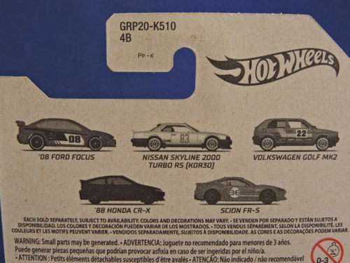 Hot Wheels Volkswagen VW Golf MK2 ( Green #22 )  Long Card