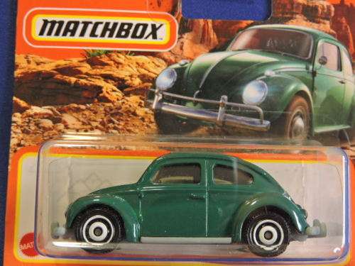 Matchbox Volkswagen VW Beetle ( Bottle Green ) Like Hot Wheels  Short Card