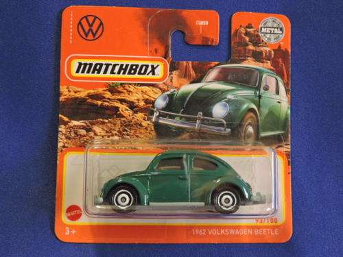 Matchbox Volkswagen VW Beetle ( Bottle Green ) Like Hot Wheels  Short Card
