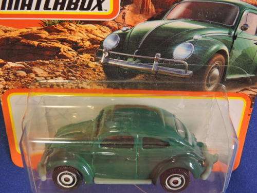 Matchbox Volkswagen VW Beetle ( Bottle Green ) Like Hot Wheels  Short Card