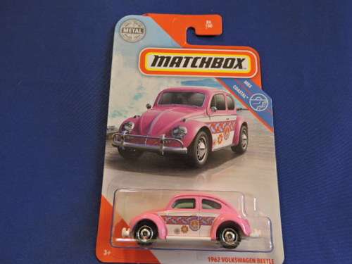 Matchbox Volkswagen VW Beetle ( Pink Peace ) Like Hot Wheels  Long Card