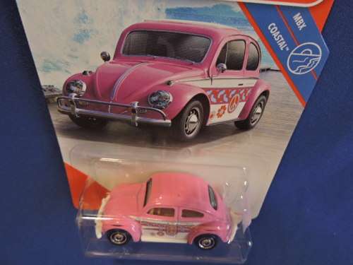 Matchbox Volkswagen VW Beetle ( Pink Peace ) Like Hot Wheels  Long Card