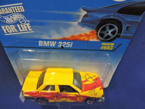 Hot Wheels BMW 325i ( Yellow & Red # 5 ) Boxie shape Long Card......