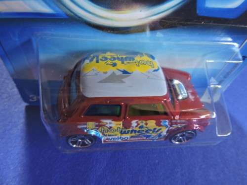 Hot Wheels MORRIS MINI COOPER ( HW Maroon ) Long Card # MINI MANIA #