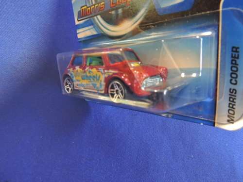 Hot Wheels MORRIS MINI COOPER ( HW Maroon ) Long Card # MINI MANIA #