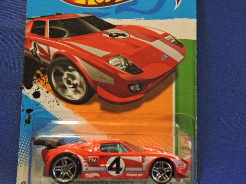 Hot Wheels FORD GT ( Red #4 )  from Treasure Hunts Range 4/15  Long Card