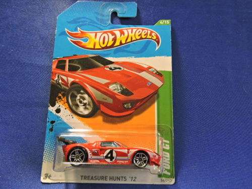 Hot Wheels FORD GT ( Red #4 )  from Treasure Hunts Range 4/15  Long Card