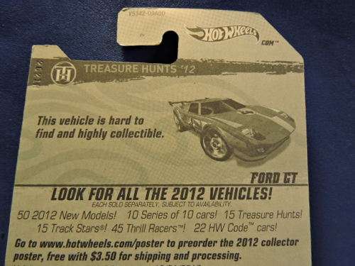 Hot Wheels FORD GT ( Red #4 )  from Treasure Hunts Range 4/15  Long Card