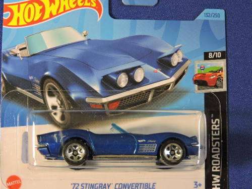 Hot Wheels Chevy Chevrolet CORVETTE STINGRAY Convertible ( Blue ) # CHEVY BLOW OUT SALE #