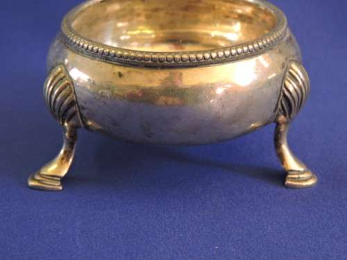Hallmarked Sterling Silver footed salt cellar London 1892