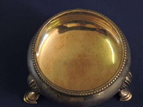 Hallmarked Sterling Silver footed salt cellar London 1892