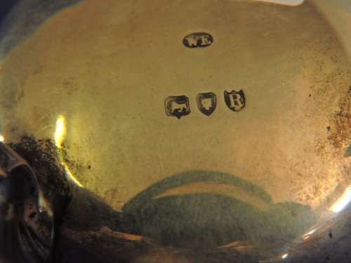 Hallmarked Sterling Silver footed salt cellar London 1892