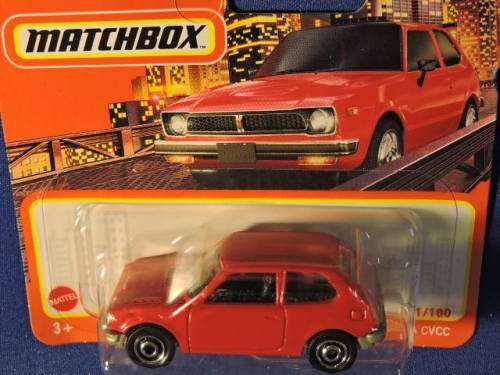 Matchbox Honda CVCC ( Red )  Like Hot Wheels