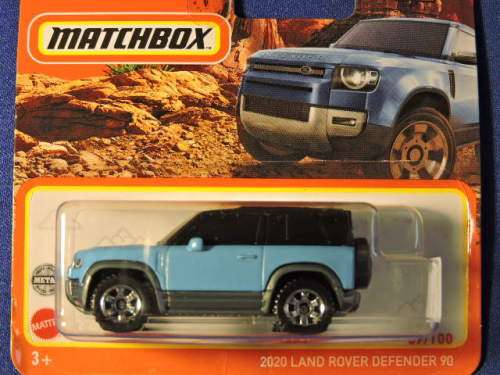 Matchbox Land Rover Defender 90  ( Blue )  Like Hot Wheels