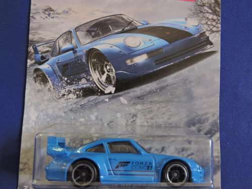 Hot Wheels PORSCHE 911 GT2 ( Blue  FORZA Horizon 4  ) Long Card 6/6