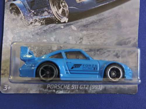 Hot Wheels PORSCHE 911 GT2 ( Blue  FORZA Horizon 4  ) Long Card 6/6