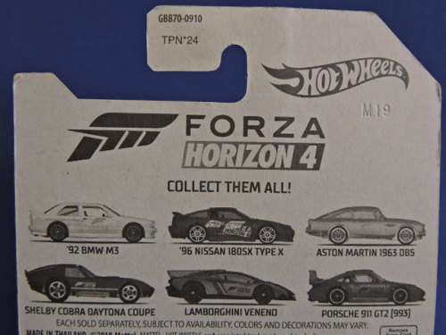 Hot Wheels PORSCHE 911 GT2 ( Blue  FORZA Horizon 4  ) Long Card 6/6