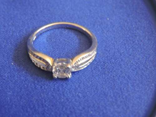 Sterling Silver and Cubic Zirconia ring Xmas give away  Look at my other listings