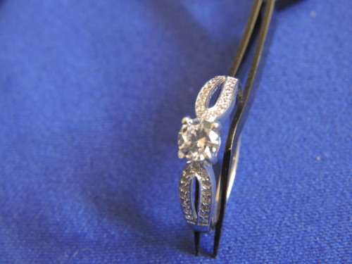 Sterling Silver and Cubic Zirconia ring Xmas give away  Look at my other listings