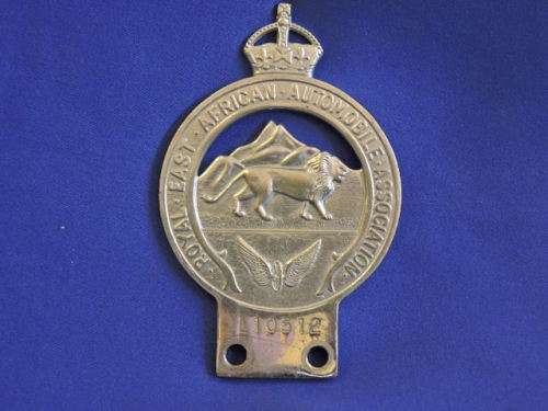 Royal East African Automobile Association Badge like AA Badge