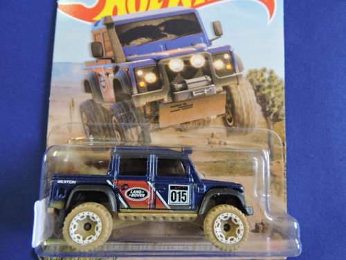 Hot Wheels Land Rover Defender Double Cab ( Blue  #015 )