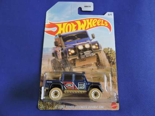 Hot Wheels Land Rover Defender Double Cab ( Blue  #015 )