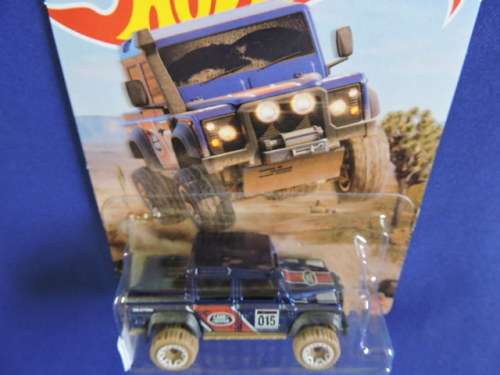 Hot Wheels Land Rover Defender Double Cab ( Blue  #015 )