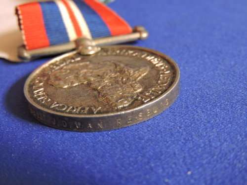 WW2 Medal x3 grouping with certificate issued to J.D Van Rensburg