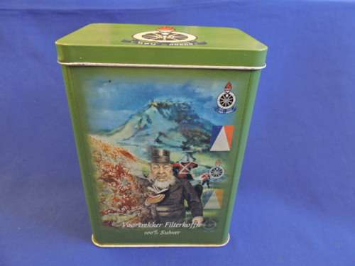 Vintage Afrikana Paul Kruger Voortrekker Koffie Blik Coffee Tin
