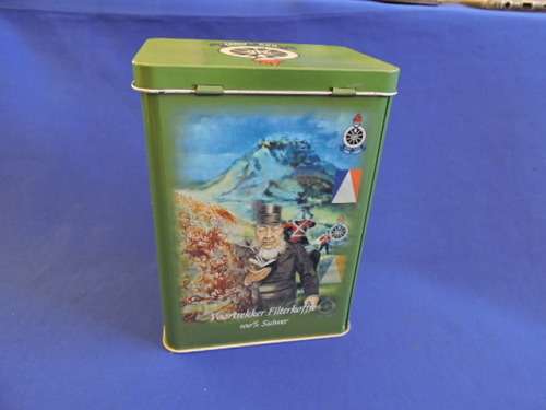 Vintage Afrikana Paul Kruger Voortrekker Koffie Blik Coffee Tin