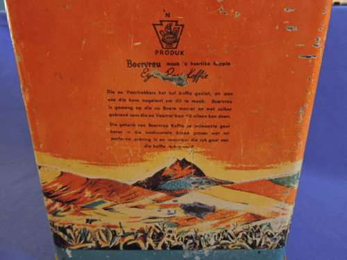 Vintage Afrikana Boervrou Koffie Blik  Coffee Tin