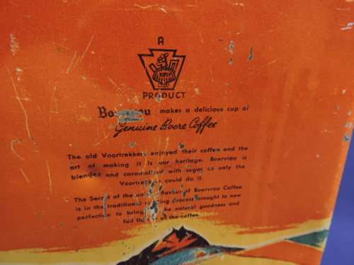 Vintage Afrikana Boervrou Koffie Blik  Coffee Tin