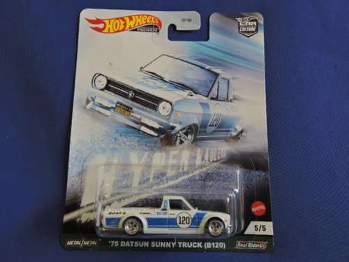 Hot Wheels DATSUN Sunny Truck ( White #120 ) Car Culture full metal with Real Riders Like Nissan
