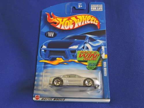 Hot Wheels  FERRARI F355 ( Silver ) Full metal.  ( 23 YEARS OLD )