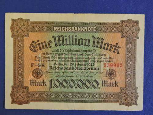 Reichesnote German 1923 Bank Note