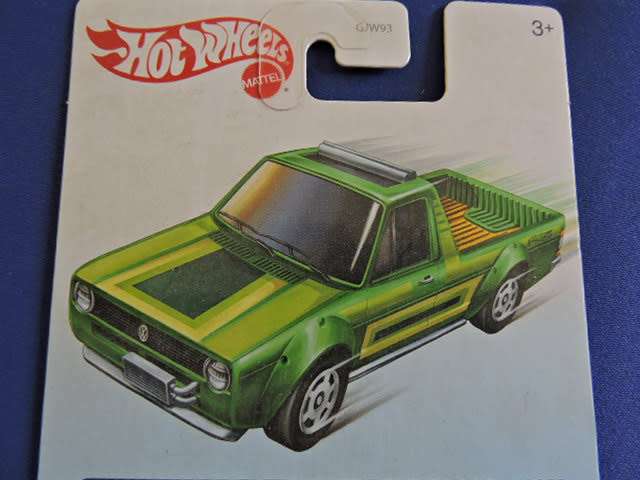 Hot Wheels Volkswagen VW Caddy ( Green ) Flying Customs  Long Card