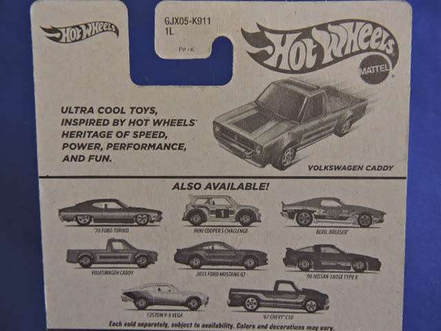 Hot Wheels Volkswagen VW Caddy ( Green ) Flying Customs  Long Card