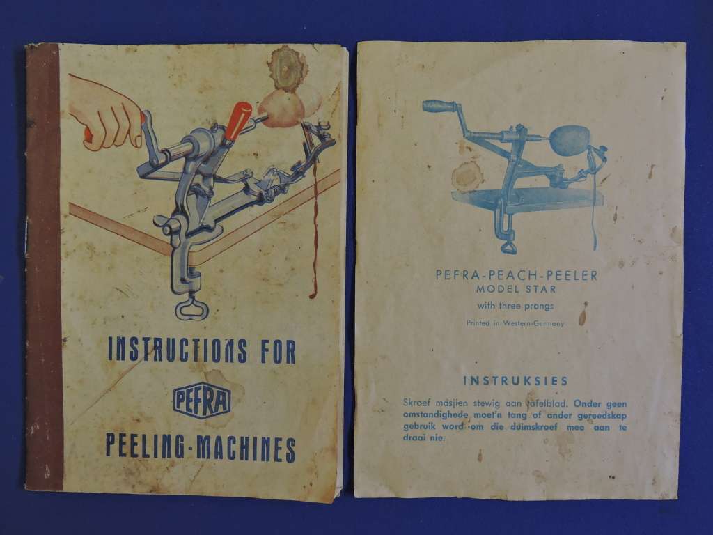 Vintage PEFRA Pealing machine The original peach peeler. Boxed with instructions.