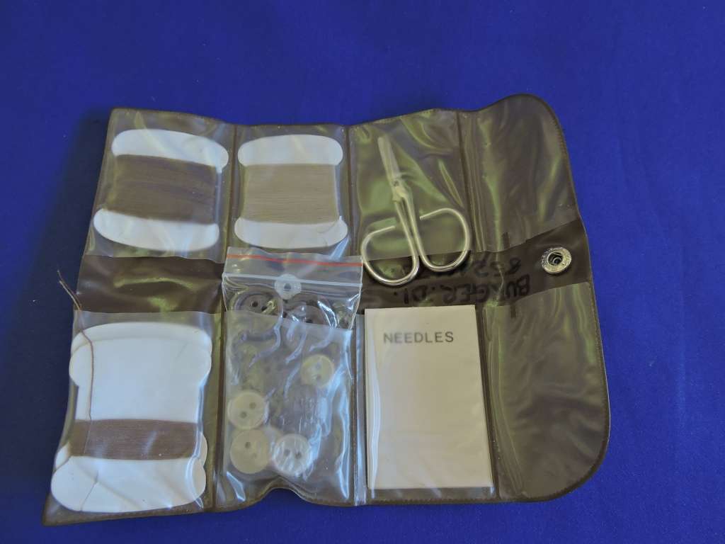 SADF Military Sewing Kit Original 1984 and issue shaving `mirror`