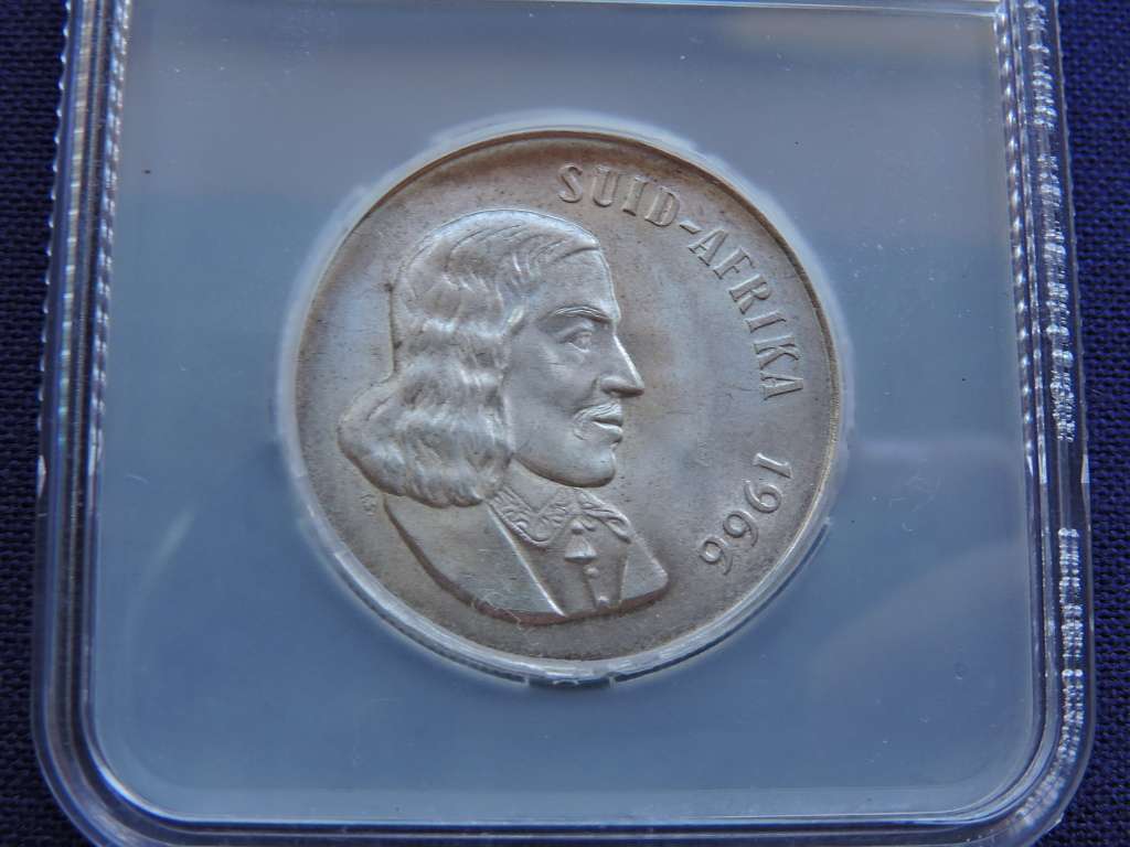 1966 SA R1 Rand Silver Coin Afrikaans  Graded MS64 (UNC)
