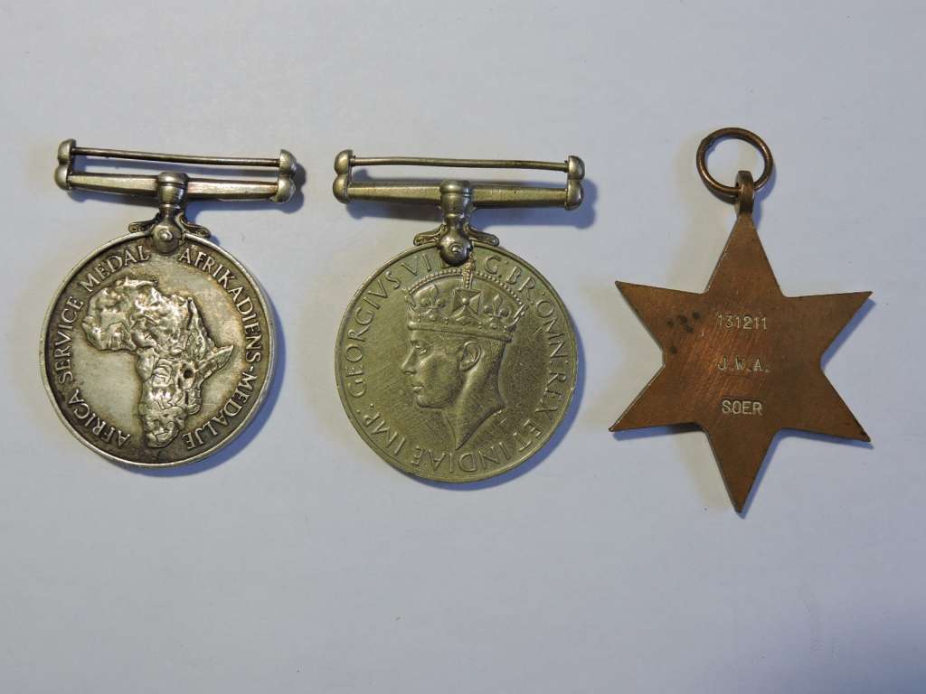 WW2 Medal Group awarded to 131211 J.W.A Soer   LOW STARTING BID.