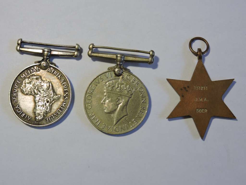 WW2 Medal Group awarded to 131211 J.W.A Soer   LOW STARTING BID.