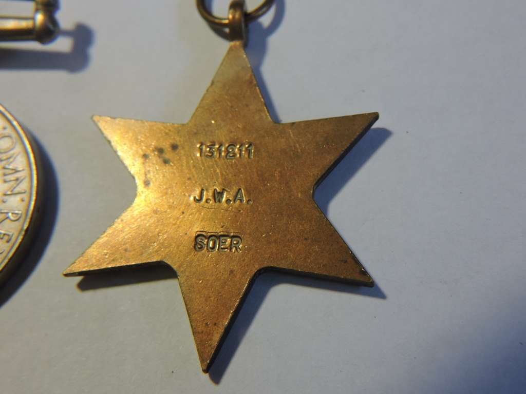 WW2 Medal Group awarded to 131211 J.W.A Soer   LOW STARTING BID.