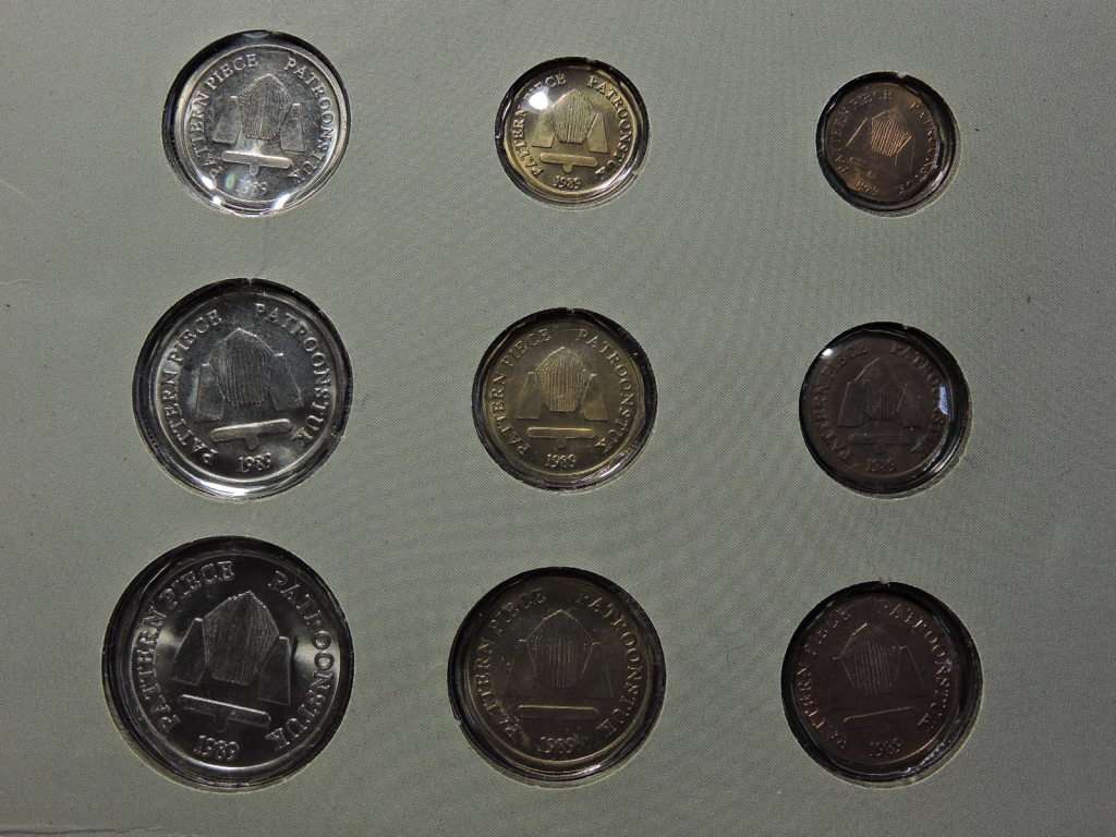 SA 1989 NEW COIN SERIES PATTERN PIECES by SAM ( South African Mint )
