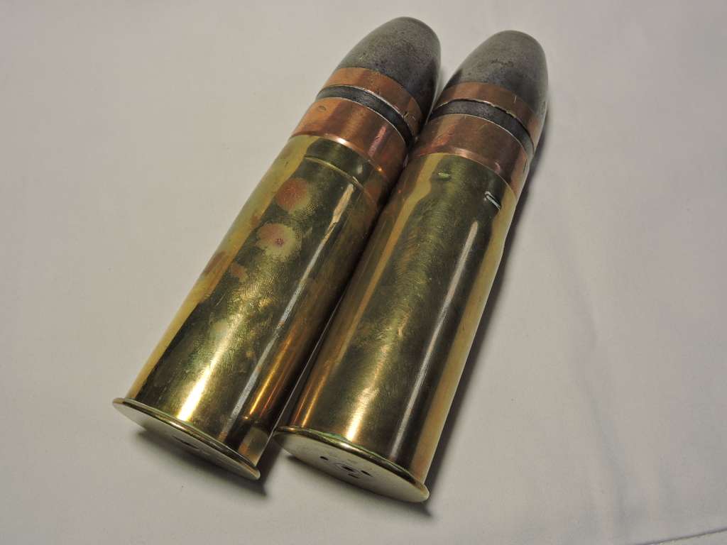 Military Cannon shells and heads like Pom Pom used during Boer War. x 2 Both deactivated